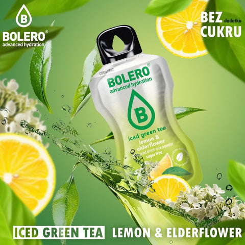 Bolero Drink Iced Green Tea Lemon & Elderflower - instant drink in a sachet, Iced Green Tea Lemon & Elderflower