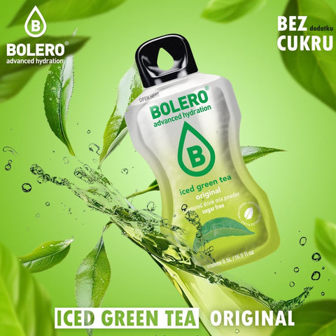 Bolero Drink Iced Green Tea Original 8g - instant drink in a sachet, with stevia, Iced Green Tea Original