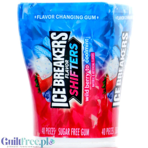 Ice Breakers Shifters Wild Berry Coolmint Gum - two-flavor sugar-free chewing gum with wild berry flavor