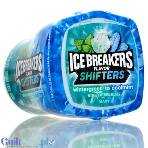 Ice Breakers Shifters Wintergreen Coolmint Gum - two-flavored chewing gum without sugar.