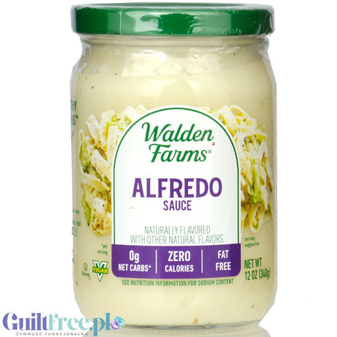 Walden Farms Alfredo Pasta Sauce - vegan Alfredo pasta sauce zero calories, new US version