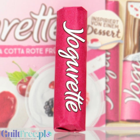 Yogurette Panna Cotta Rote Früchte (CHEAT MEAL) - chocolate bars with panna cotta paste and red fruits