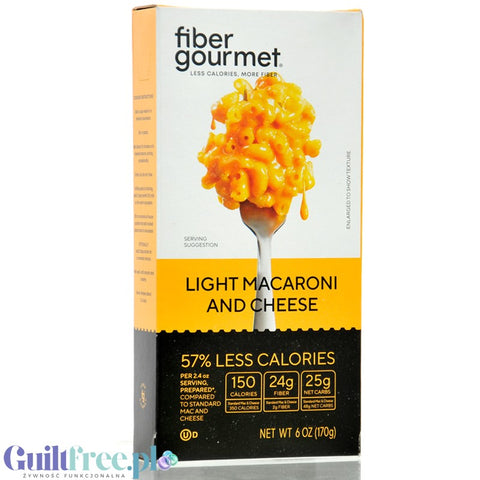Fiber Gourmet Light Macaroni and Cheese - błonnikowy makaron 48% mniej kalorii z sosem serowym