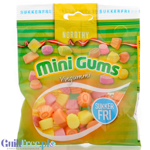 Nordthy Mini Gums - vegan sugar-free multifruit jelly beans 40% less calories