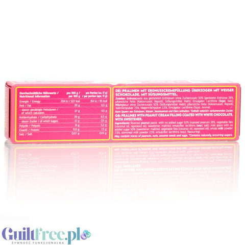 Inlead White Choc Pralines Peanut Butter - pralinki bez cukru z masłem orzechowym w białej czekoladzie