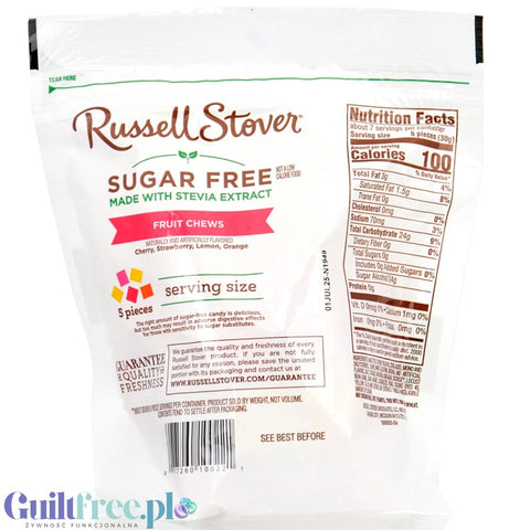 Russell Stover Stevia Fruit Chews - sugar-free fruit chewy candies