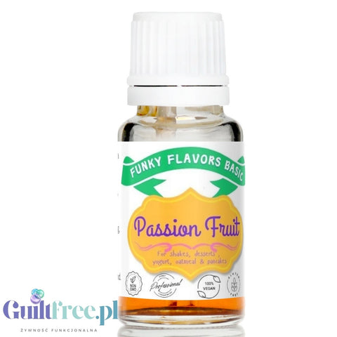 Funky Flavors Basic Passion Fruit 10ml - kropelki o aromacie marakuja bez kalorii, cukru i słodzików