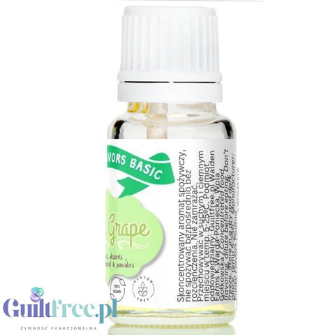 Funky Flavors Basic White Grape 10ml - Białe Winogrona - aromatyzujące kropelki bez cukru i słodzików