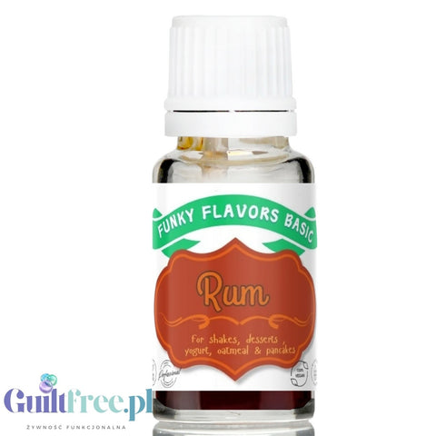 Funky Flavors Basic Rum 10ml - rumowe kropelki aromatyzujące bez cukru, słodzików i tłuszczu