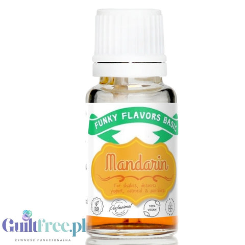 Funky Flavors Basic Mandarin 10ml - tangerine flavor drops without sugar, fat or sweeteners
