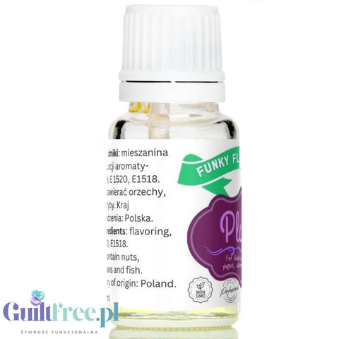 Funky Flavors Basic Plum 10ml - śliwkowe kropelki aromatyzujące bez cukru, tłuszczu i słodzików