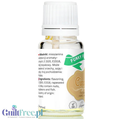 Funky Flavors Basic Cinnamon 10ml - cinnamon flavor drops without sugar, fat and calories