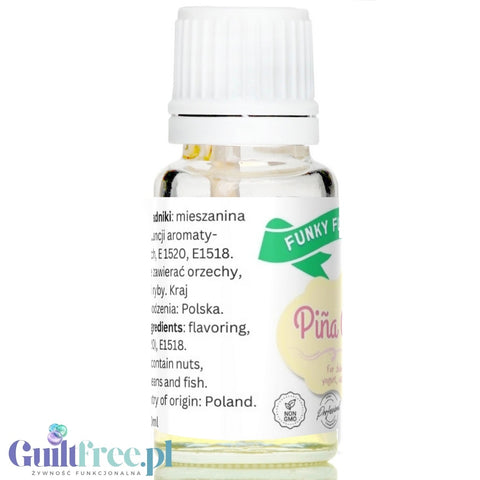 Funky Flavors Basic Piña Colada 10ml - kropelki aromatyzujące bez cukru, słodzików i kalorii