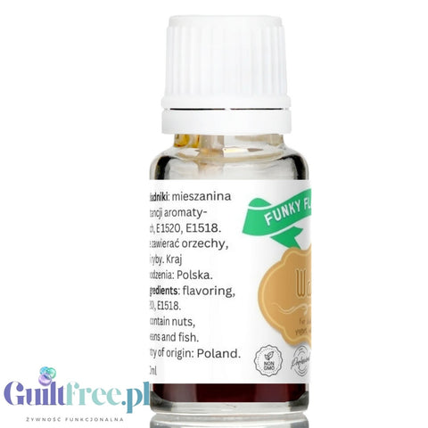 Funky Flavors Basic Walnut 10ml - Orzech Włoski - kropelki aromatyczne bez cukru, tłuszczu i słodzików