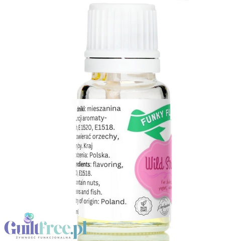 Funky Flavors Basic Wild Strawberry 10ml - poziomkowe kropelki aromatyzujące bez cukru, słodzików i kalorii