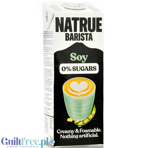 Natrue Barista Soy Drink 1L - wegański bezglutenowy napój sojowy do kawy bez cukru tylko 4 składniki