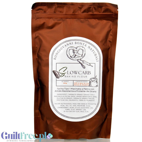 SlowCarb Baking Flour - błonnikowa keto mąka niskowęglowodanowa 55% mniej kcal