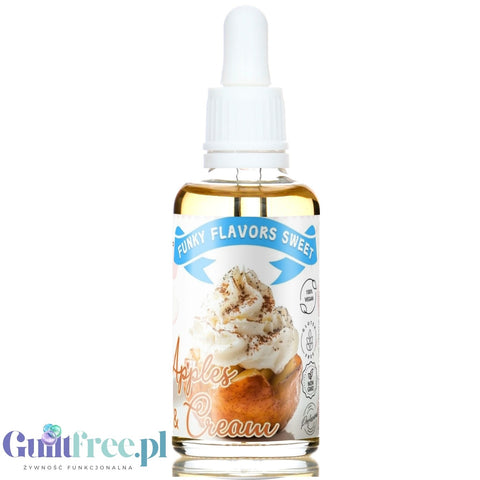 Funky Flavors Sweet Apples & Cream - słodkie kropelki o smaku pieczonych jabłek ze śmietaną bez cukru i tłuszczu