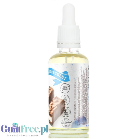 Funky Flavors Sweet Milky Bar - słodkie kropelki bez cukru, tłuszczu i kcal o smaku mlecznego batonika w czekoladzie