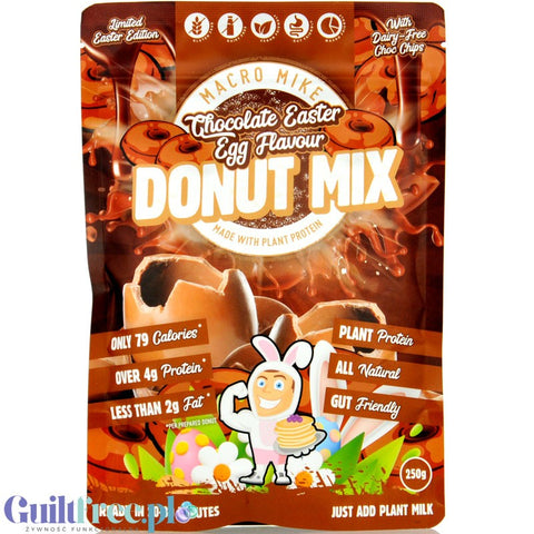 Macro Mike Chocolate Easter Egg Protein Donut Baking Mix - a mix for making protein donuts.