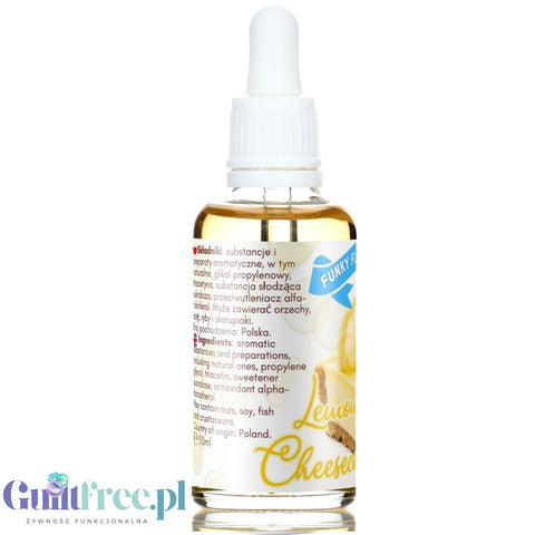 Funky Flavors Sweet Lemon Cheesecake - smakowe kropelki słodzące bez cukru i kalorii, smak Sernika Cytrynowego