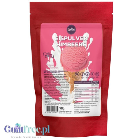 Soulfood LowCarberia Eispulver Erderbeere - gotowy miks baza do lodów truskawkowych 90% mniej cukru