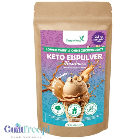 Simply Keto Ice Cream Hazelnuts - mieszanka do domowych keto lodów orzechowych bez cukru