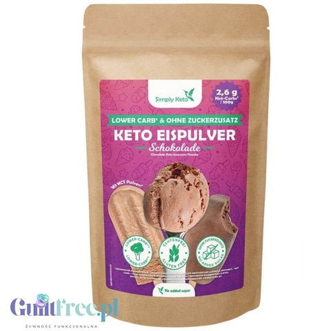 Simply Keto Ice Cream Chocolate - mieszanka do domowych keto lodów czekoladowych bez cukru
