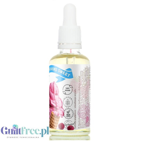 Funky Flavors Sweet Raspberry Sorbet - sweet fit raspberry drops without sugar, fat and calories