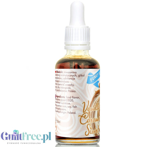 Funky Flavors Sweet Vanilla Caramel Swirl - słodkie kropelki waniliowo-karmelowe bez tłuszczu i kalorii