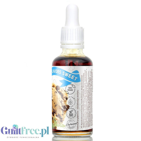 Funky Flavors Sweet Chocolate Chip Cookie Dough Stevia - kropelki smakowe ze stewią bez cukru i kalorii, Ciasteczko z Czekoladą