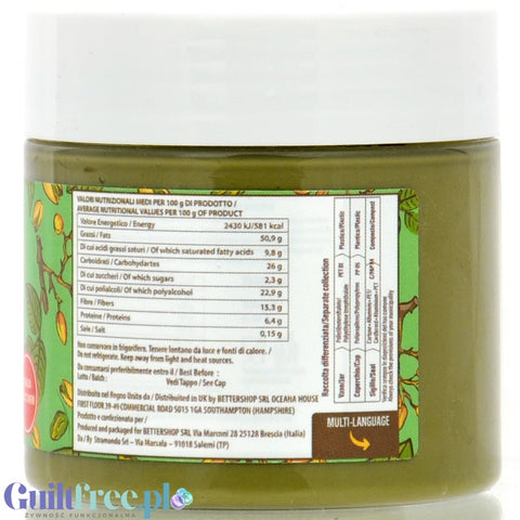 EATalian Crema Vegana al Pistacchio 200g - vegan sugar-free pistachio cream 25% pistachios with xylitol