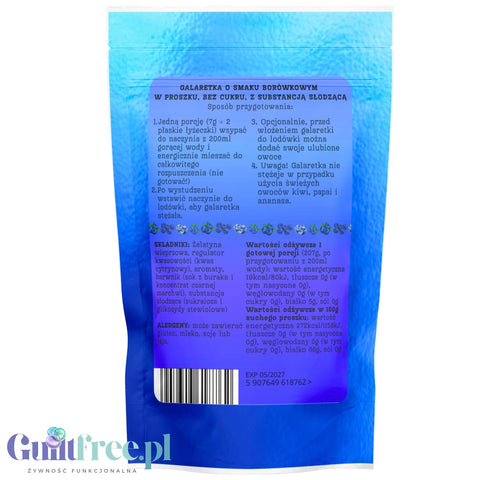Funky Jelly Blueberry Jelly x 15 servings - sugar-free blueberry flavored jelly.