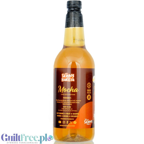Skinny Food Barista Coffee Syrup Mocha 1L - syrop zero kalorii do kawy, bez cukru, smak Kawy & Czekolady