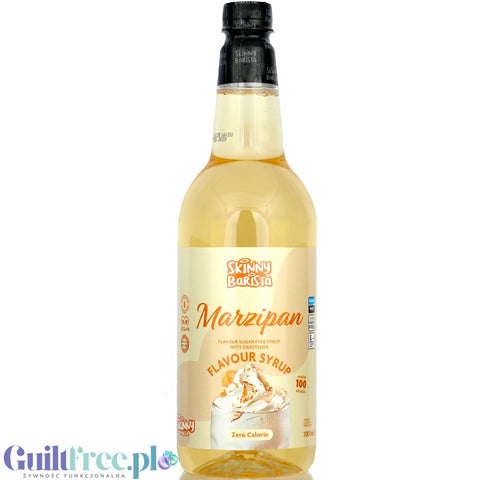 Skinny Food Barista Coffee Syrup Marzipan 1L - marcepanowy syrop zero kalorii do kawy, bez cukru i kalorii
