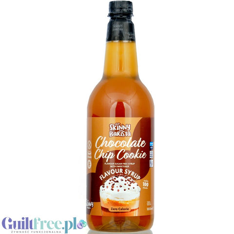 Skinny Food Barista Coffee Syrup Chocolate Chip Cookie 1L - syrop do kawy bez cukru o smaku ciasteczek z czekoladą