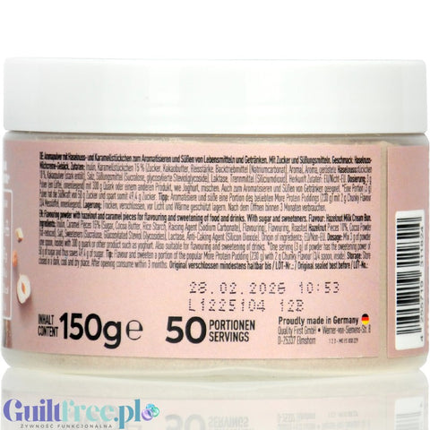 More Nutrition Chunky Flavor Creamy Hazelnut Bun 150g - vegan flavor powder with hazelnut bun flavor