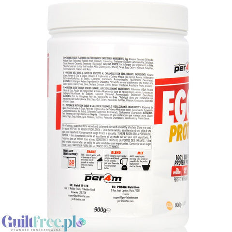 Per4m Egg White Protein Caramel Biscuit - odżywka białkowa z białek jaj albuminy, smak Ciasecztka Spekulos