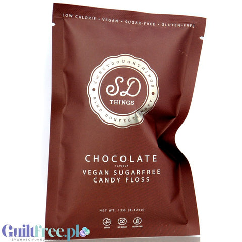 SweetDoughThings Candy Floss Chocolate - wegańska wata (BEZ)cukrowa o smaku czekoladowym 30kcal