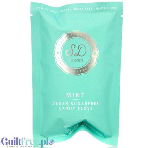 SweetDoughThings Candy Floss Mint - wegańska wata (BEZ)cukrowa o smaku słodkiej mięty 30kcal