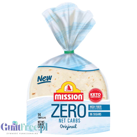 Mission Foods Zero Net Carb Tortillas - tortille bez węglowodanów 25kcal w sztuce, 14szt