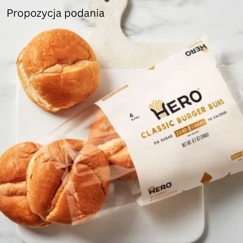 Hero Bread Classic Burger Buns - Keto bułki do burgerów, 8szt, 90kcal