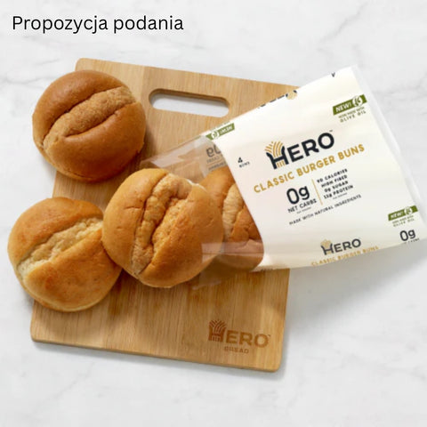 Hero Bread Classic Burger Buns - Keto bułki do burgerów, 8szt, 90kcal
