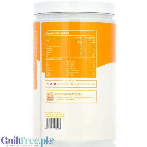 Rocka Nutrition Protein Shake Mandarin Cheesecake 0,9kg - wegańska odżywka białkowa 4 źródła białka