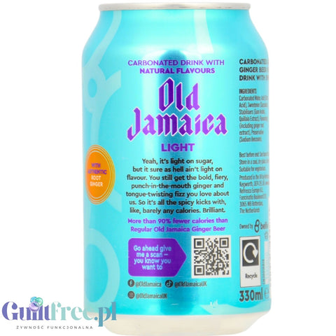 Old Jamaica Root Beer Light - Jamaican ginger beer 0kcal without sugar