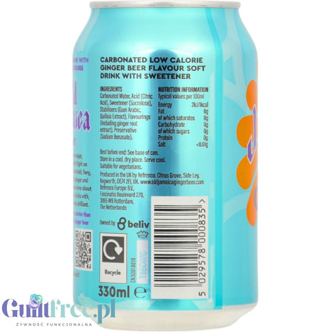 Old Jamaica Root Beer Light - Jamaican ginger beer 0kcal without sugar