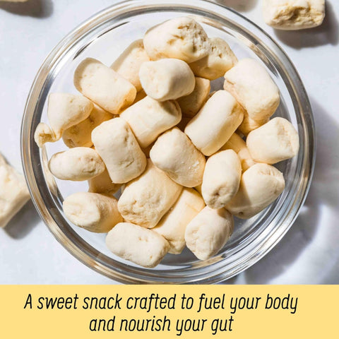 Know Brainer Max Honey Mallow Very Vanilla Mini Marshmallows - honey mini protein marshmallows with kolegan and MCTs