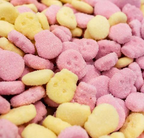 Pandy Sour Skulls - sour fiber jellies without sugar 45% less calories, raspberry and lemon