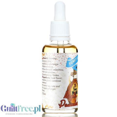 Funky Flavors Sweet Maple Pancake - sweet drops without sugar and calories with Maple Syrup flavor.