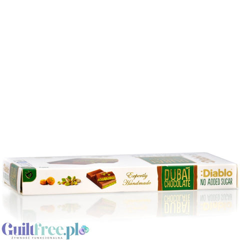 Diablo Dubai Chocolate 200g - czekolada dubajska bez dodatku cukru z pistacjami i knafeh